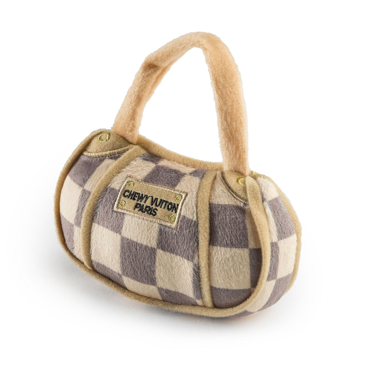 Haute Diggity Dog Checker Chewy Vuiton Handbag side view for stylish fetch sessions