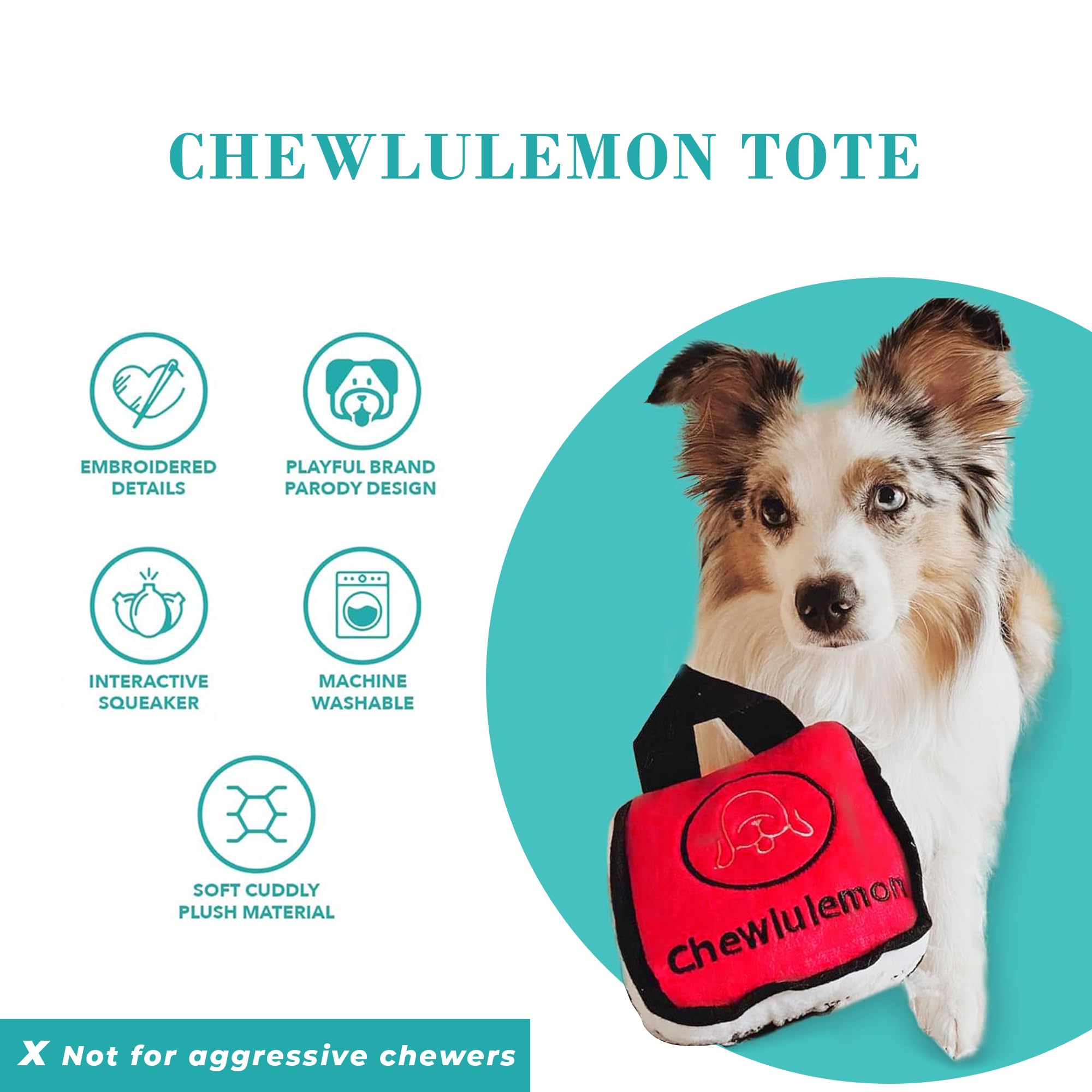 Haute Diggity Dog Chewlulemon Tote packaged for gifting with durable machine-washable materials.