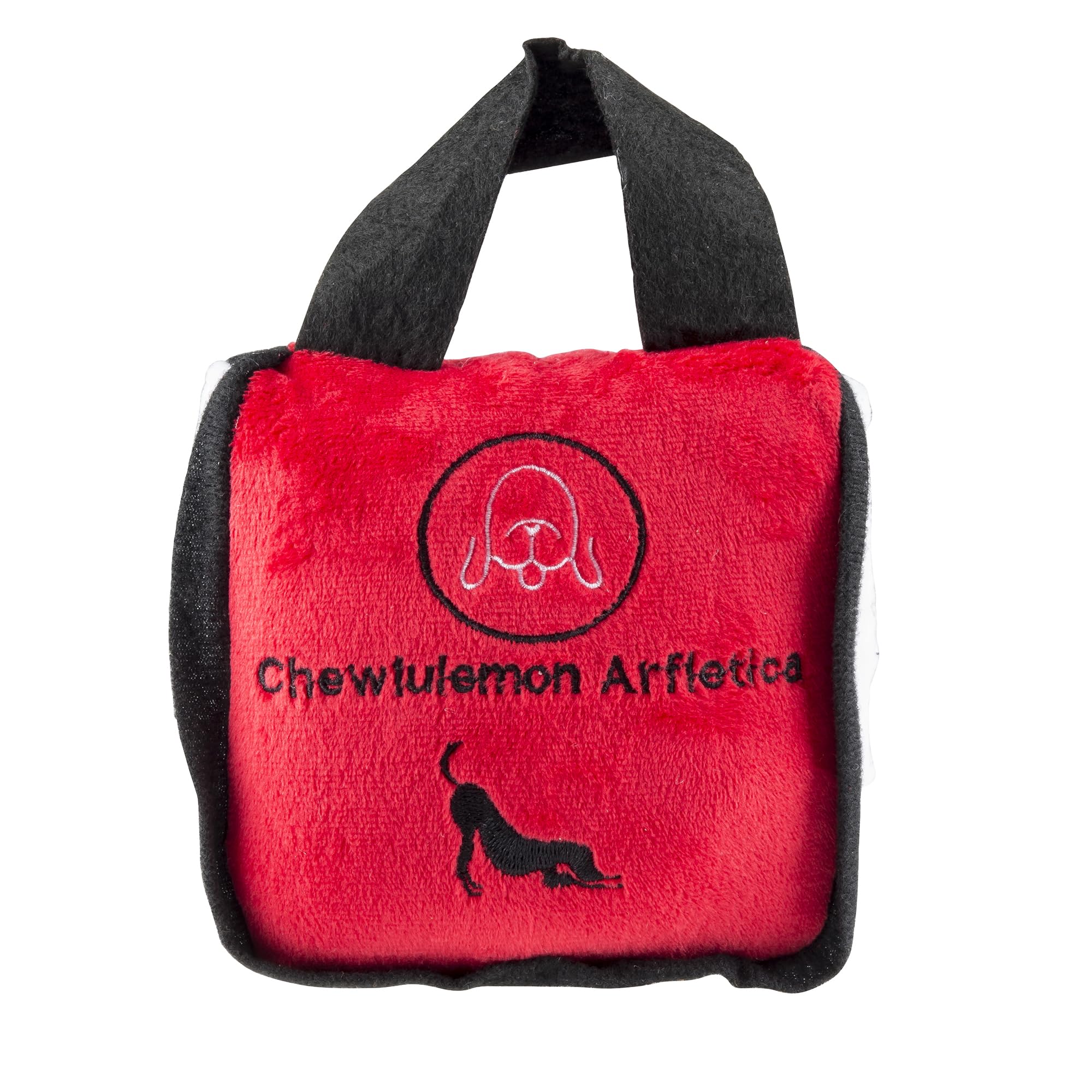 Haute Diggity Dog Chewlulemon Tote side view highlighting plush texture for cozy fetch sessions.