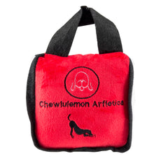 Haute Diggity Dog Chewlulemon Tote side view highlighting plush texture for cozy fetch sessions.