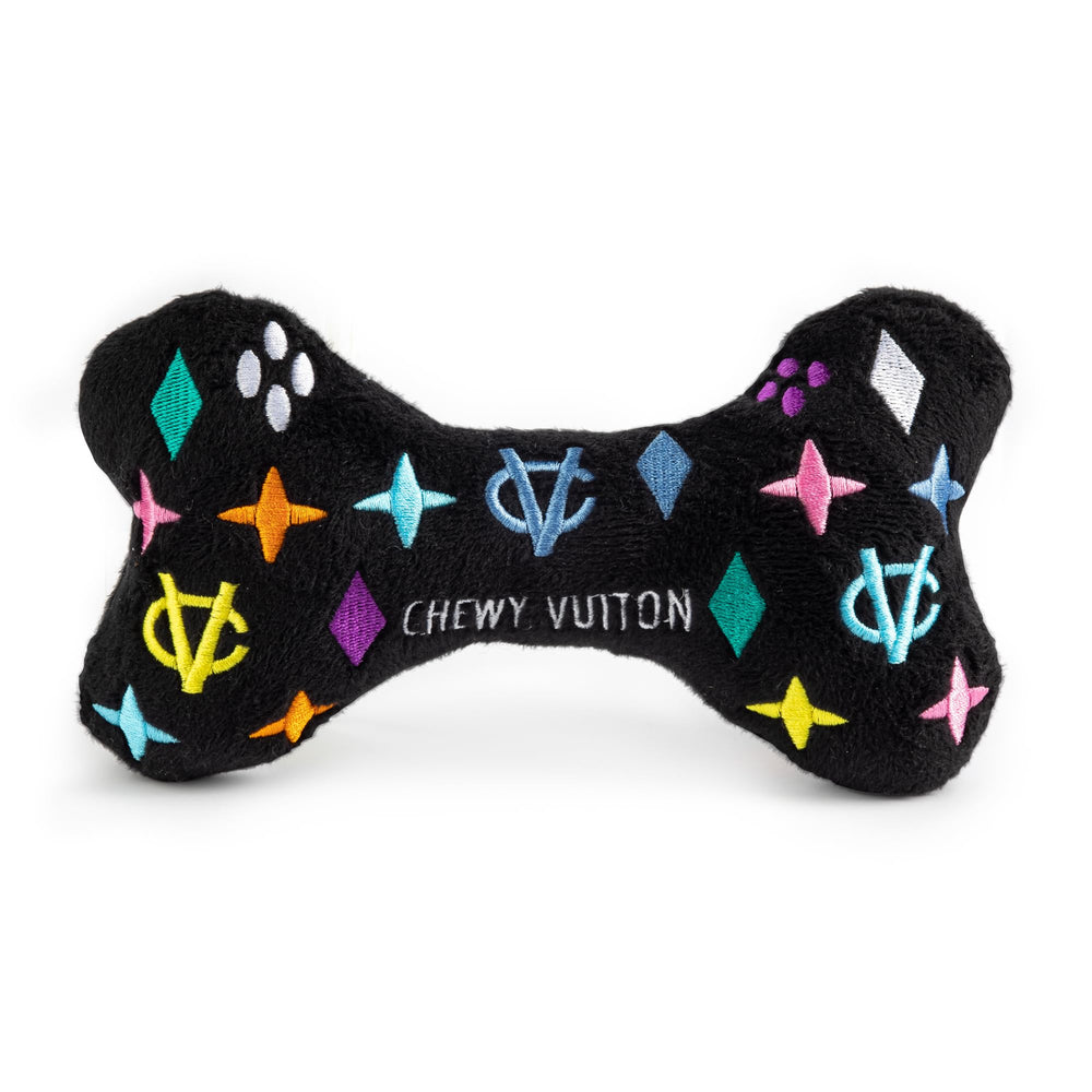 Haute Diggity Dog Chewy Vuiton Bone squeaker visible enhances interactive play and puzzle excitement