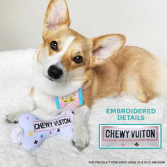 Haute Diggity Dog Chewy Vuiton bones black monogram great for nighttime fetch and visibility