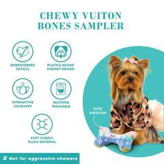 Haute Diggity Dog Chewy Vuiton bones pink ombre monogram ideal for bright tug sessions