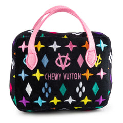 Haute Diggity Dog Chewy Vuiton handbag side profile showing chic embroidery and playful style