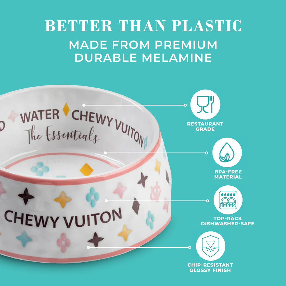 Haute Diggity Dog chip-resistant bowls endure playful use.