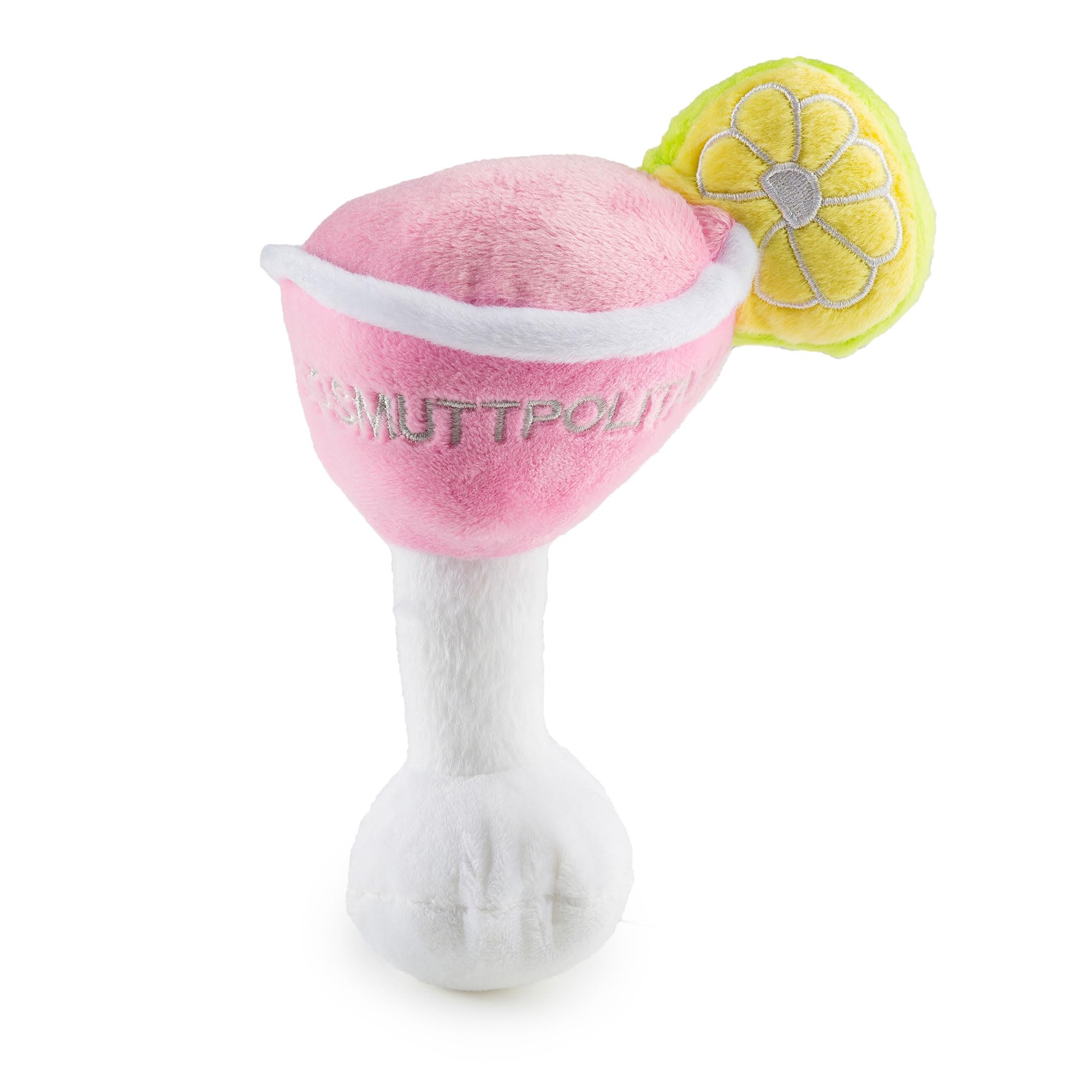 Haute Diggity Dog Cosmuttpolitan pink plush toy for engaging fetch and cuddling.