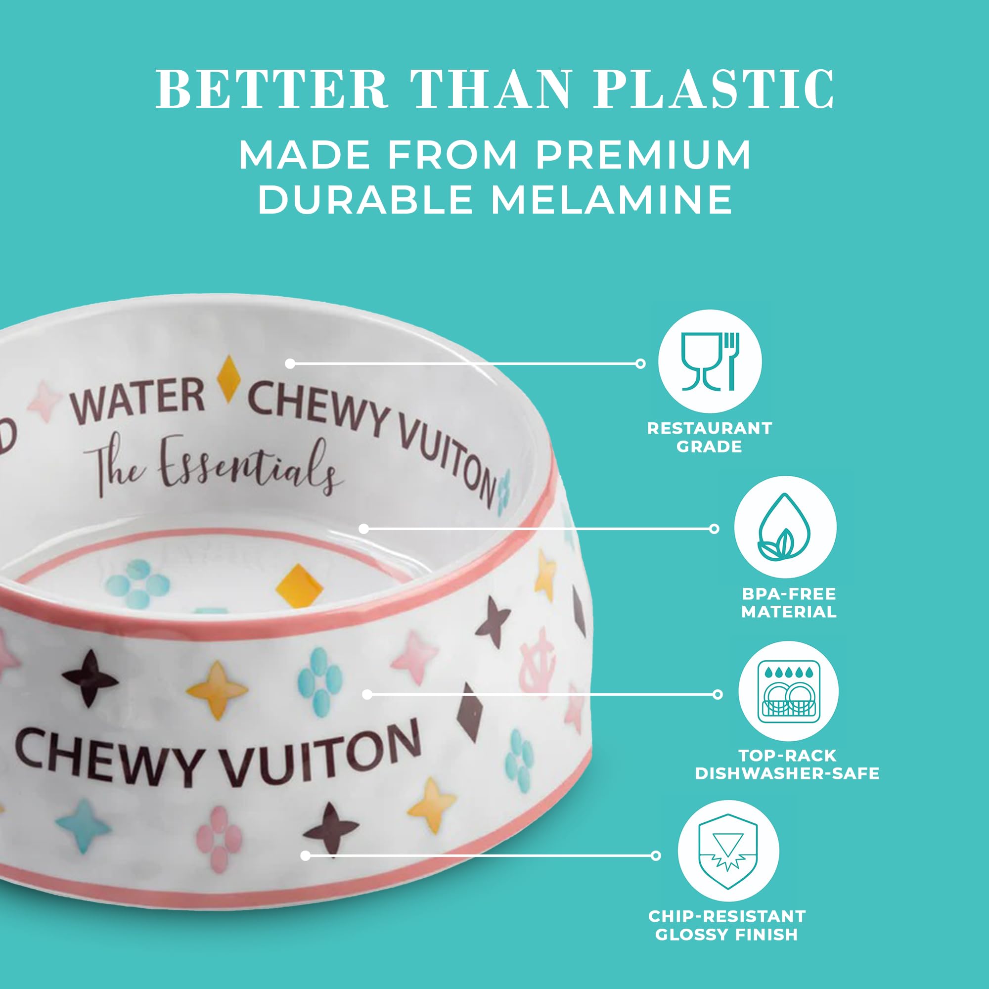 Haute Diggity Dog dishwasher-safe bowls ready for easy cleaning