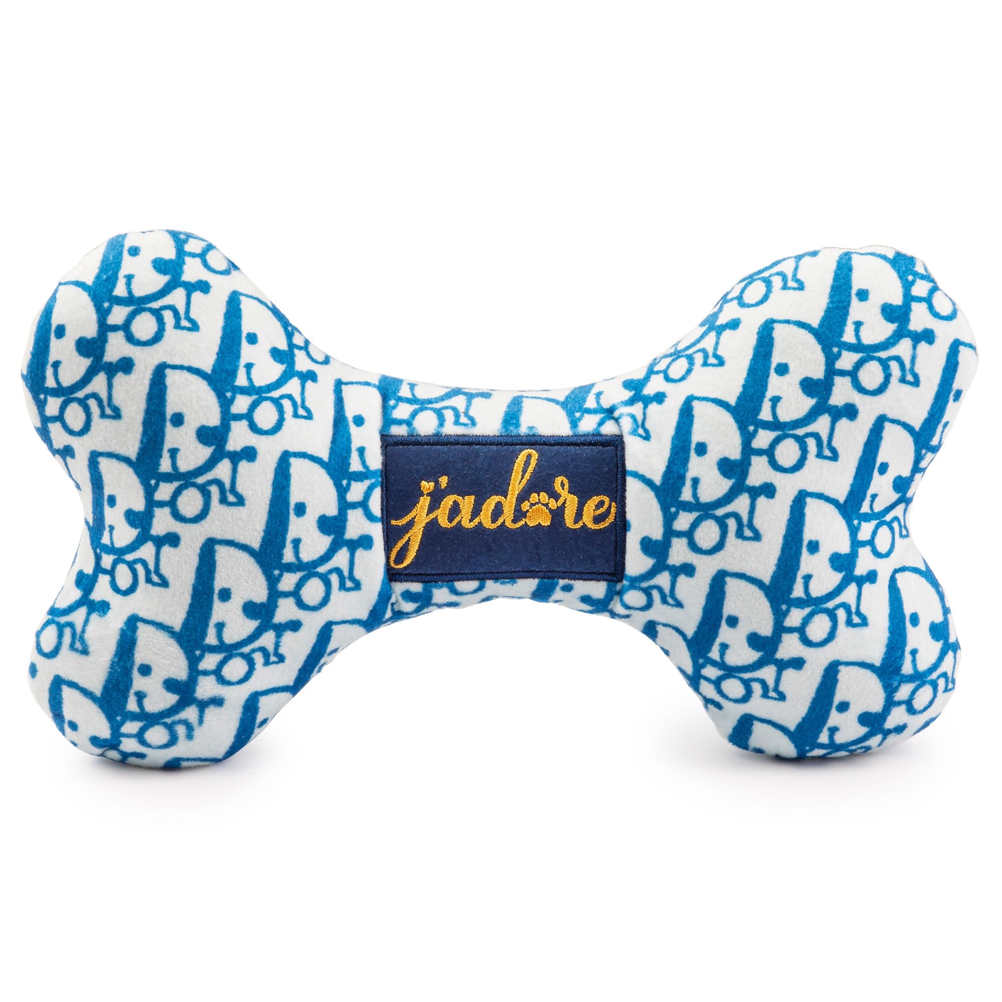 Haute Diggity Dog Dogior Bone embroidery detail adds elegance during cuddle time