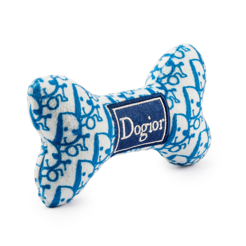 Haute Diggity Dog Dogior Bone pattern showcases stylish blue and white design for playful sessions