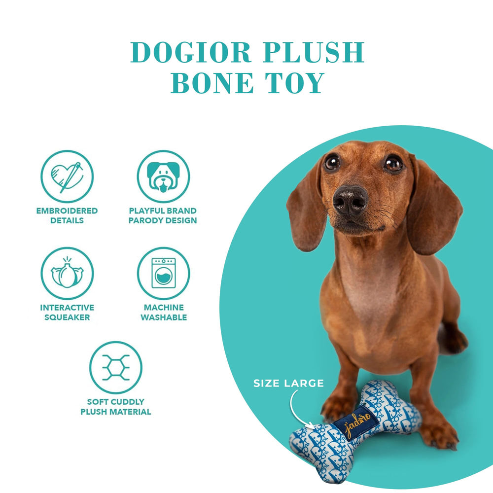 Haute Diggity Dog Dogior Bone plush texture close-up for soft play