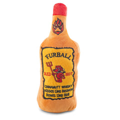 Haute Diggity Dog Furball Cinnamutt Whiskey front view, eye-catching toy for fetch-loving dogs.