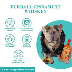 Haute Diggity Dog Furball Cinnamutt Whiskey plush material for soft, durable fetch and tug.