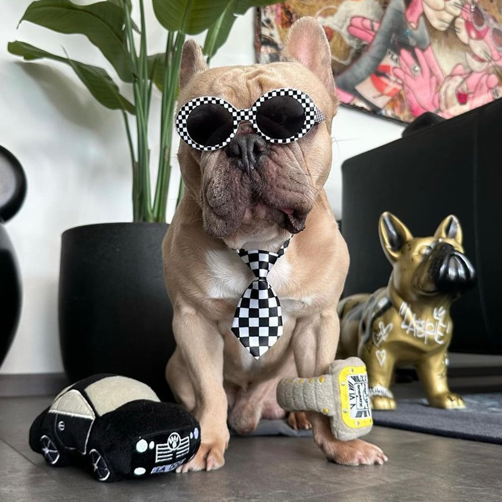 Haute Diggity Dog Furcedes car toy packaged for gifting and new toy excitement.