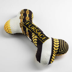 Haute Diggity Dog Fursace Bone features stylish gold accents for park fashion moments