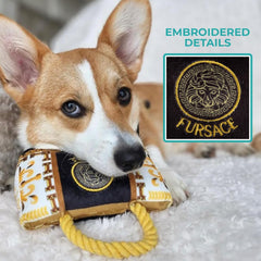 Haute Diggity Dog Fursace Handbag embroidery detail—elegant accents for playful pups