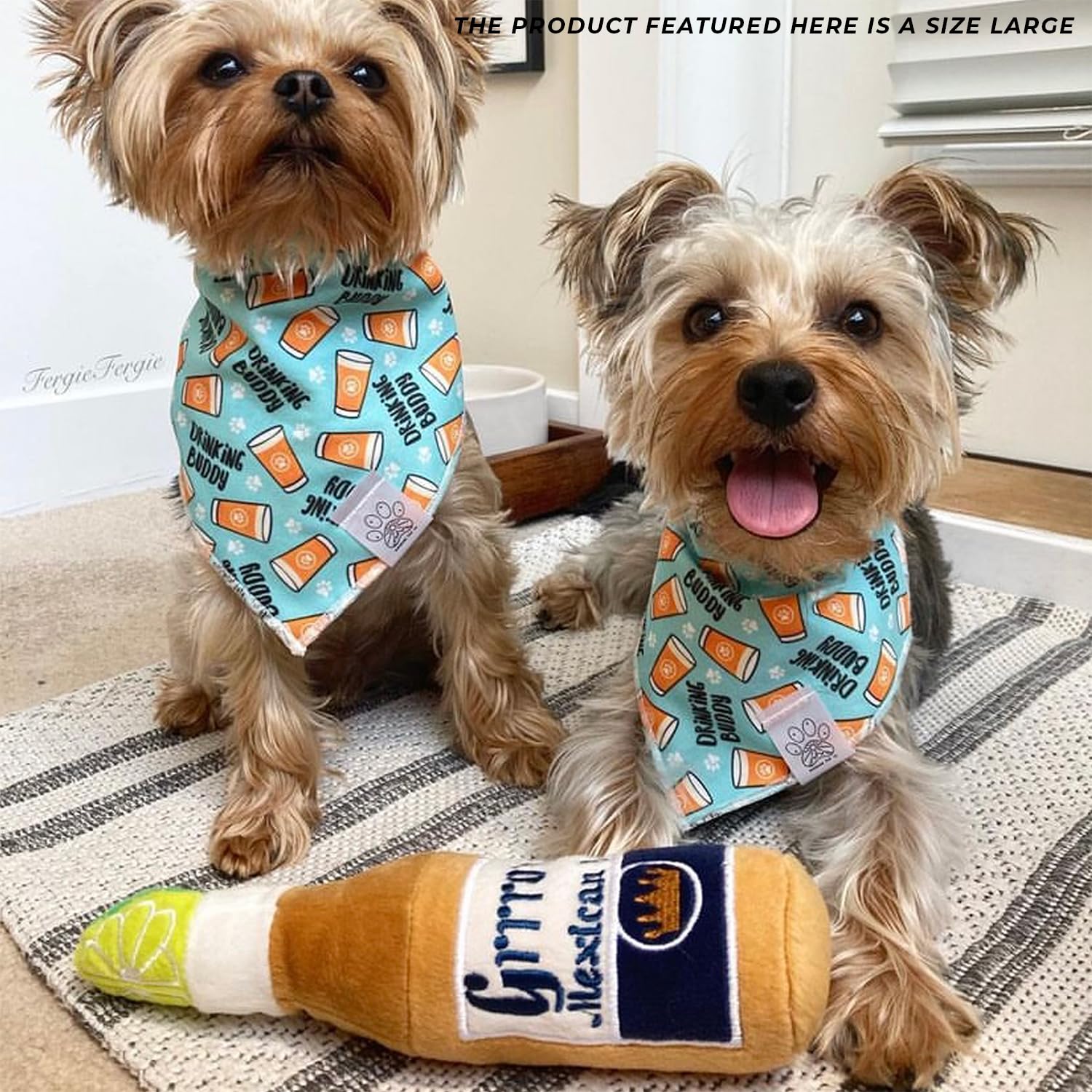 Haute Diggity Dog Grrrona beer bottle toy bright colors – eye-catching design for park days.