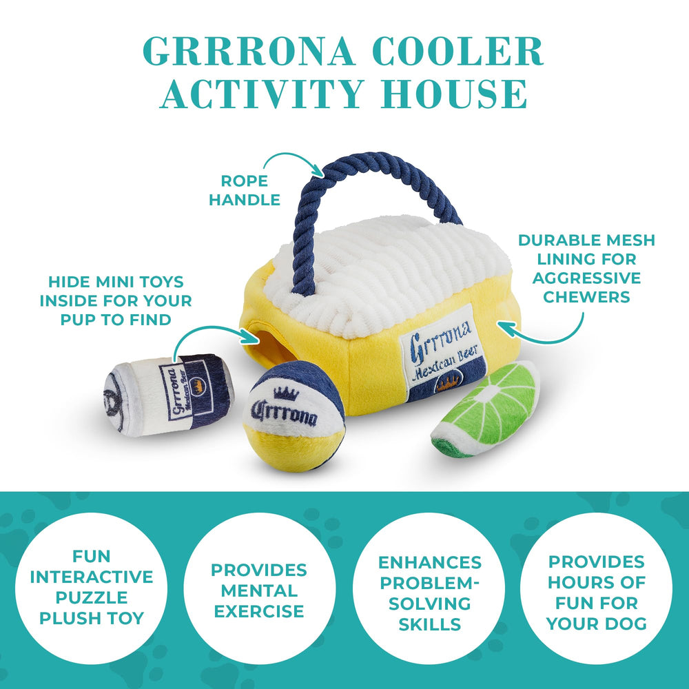 Soft plush fabric and tactile texture on Grrrona toy