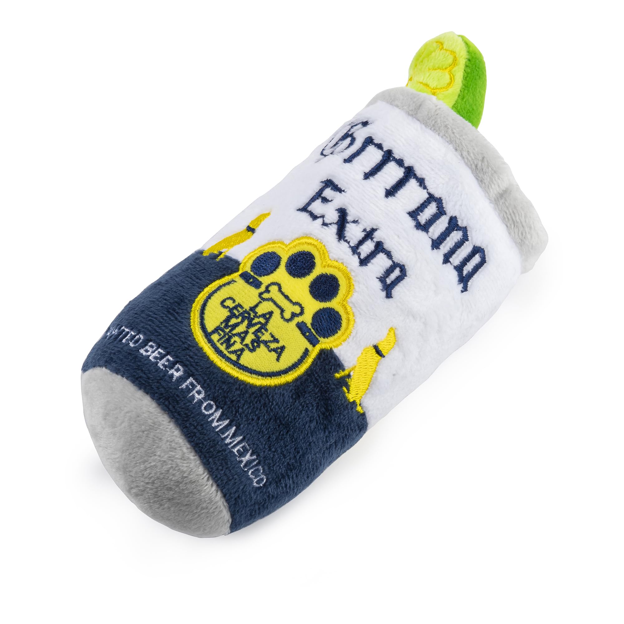 Haute Diggity Dog Grrrona Beer Can embroidery detail adds designer appeal for dogs.
