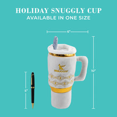 Haute Diggity Dog Holiday Snuggly Cup Toy embroidery details add cute, premium look