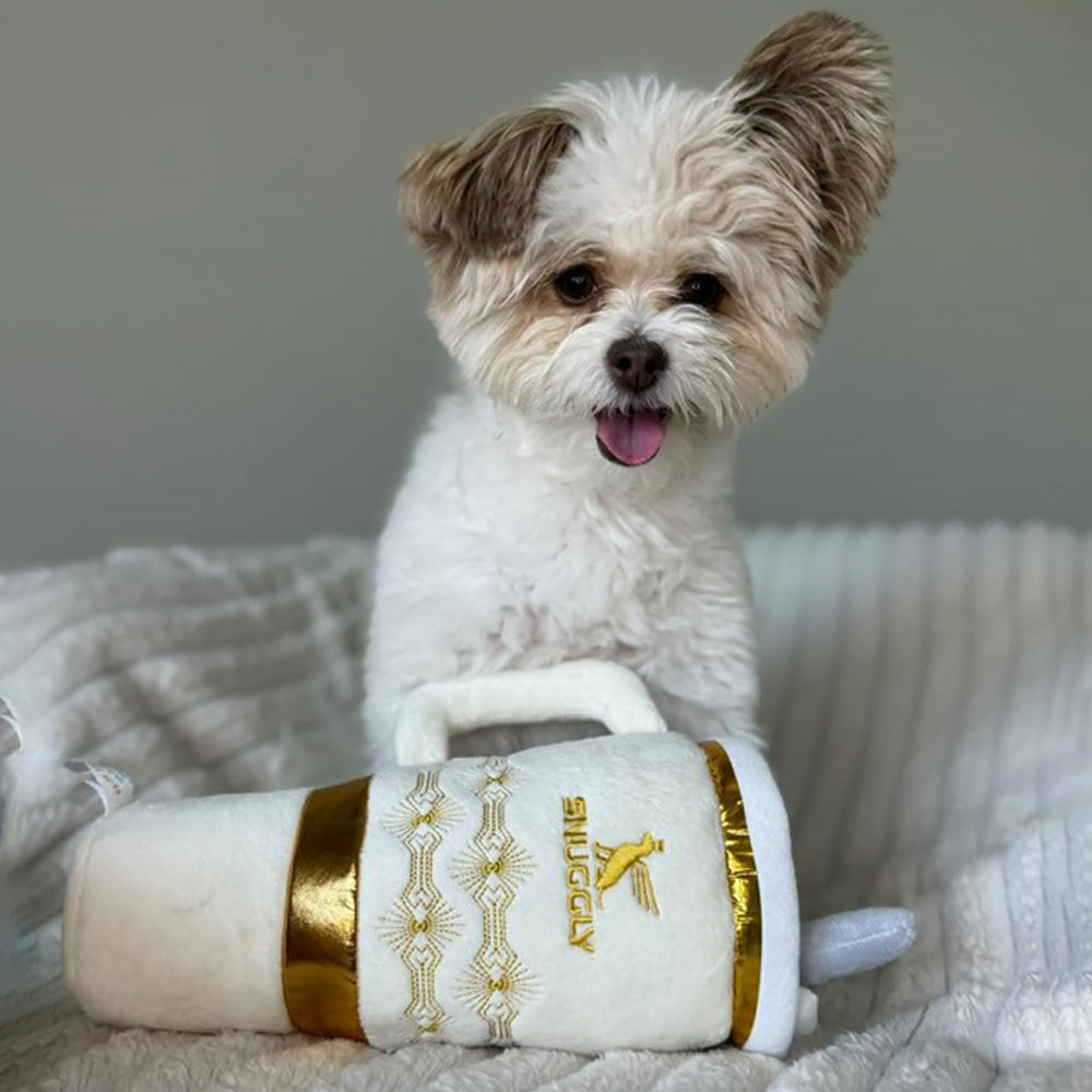 Haute Diggity Dog Holiday Snuggly Cup Toy fetch tug cuddle great gift idea