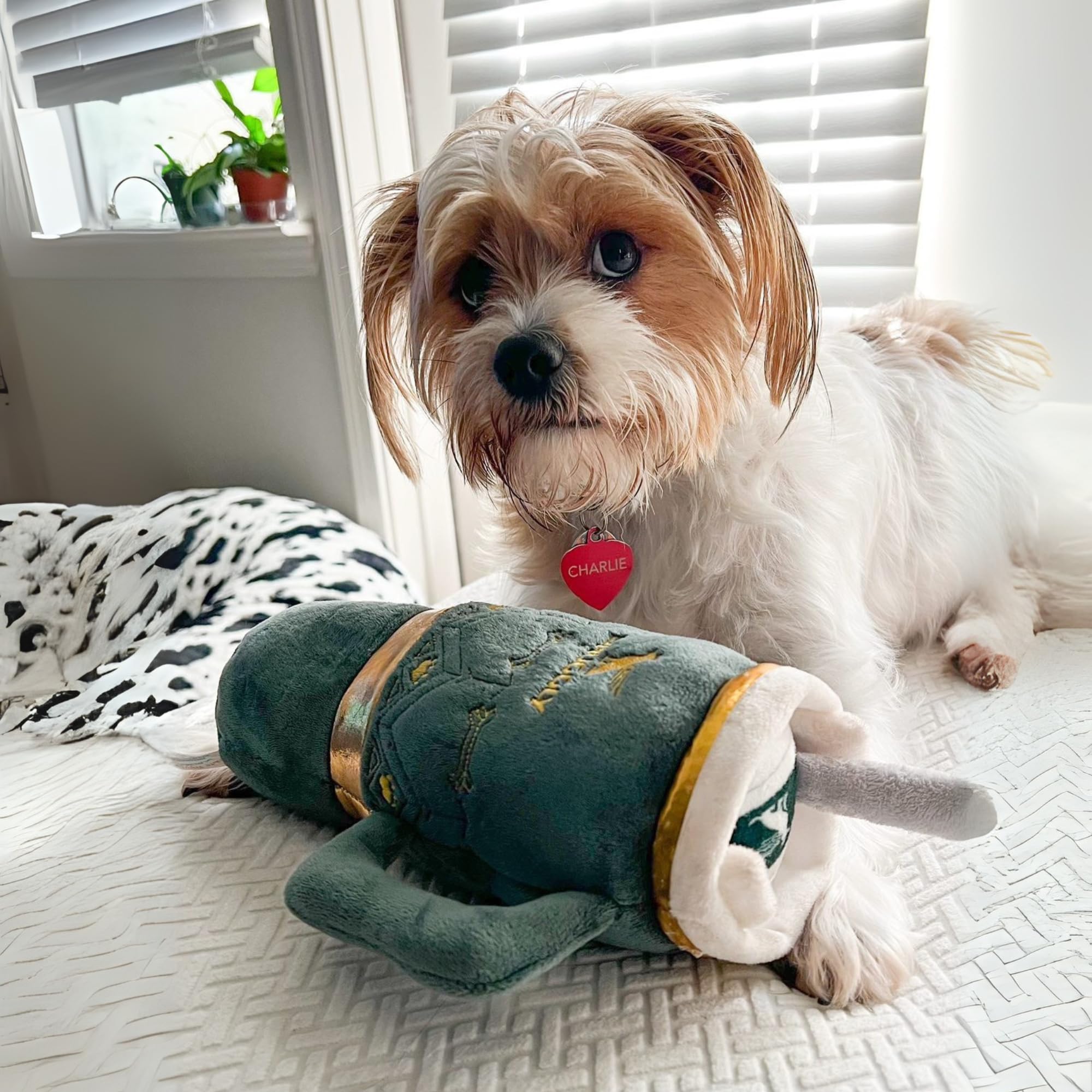 Haute Diggity Dog Holiday Snuggly Cup Toy gift-ready holiday option
