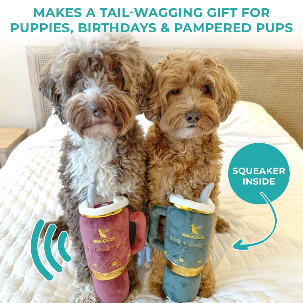 Haute Diggity Dog Holiday Snuggly Cup Toy machine-washable for easy care