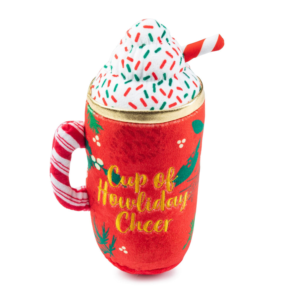 Diseño Howliday Cheer de Haute Diggity Dog con asa de bastón, ideal para juego