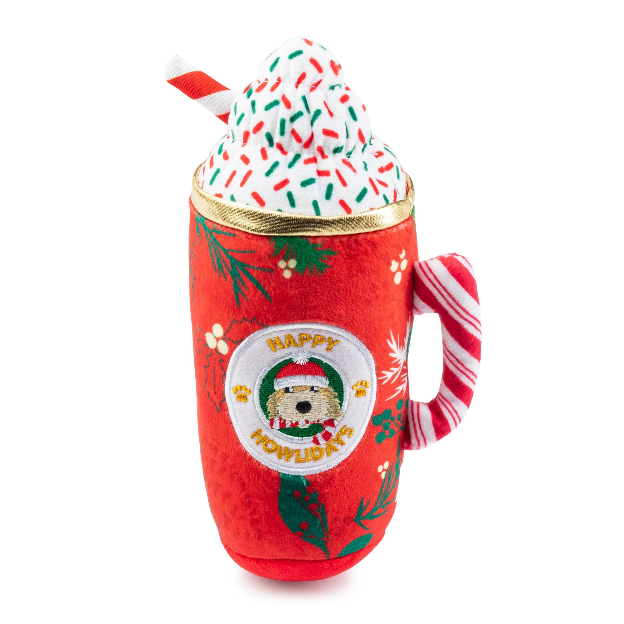Juguete Haute Diggity Dog Howliday Cheer con taza festiva para perros, juego interactivo