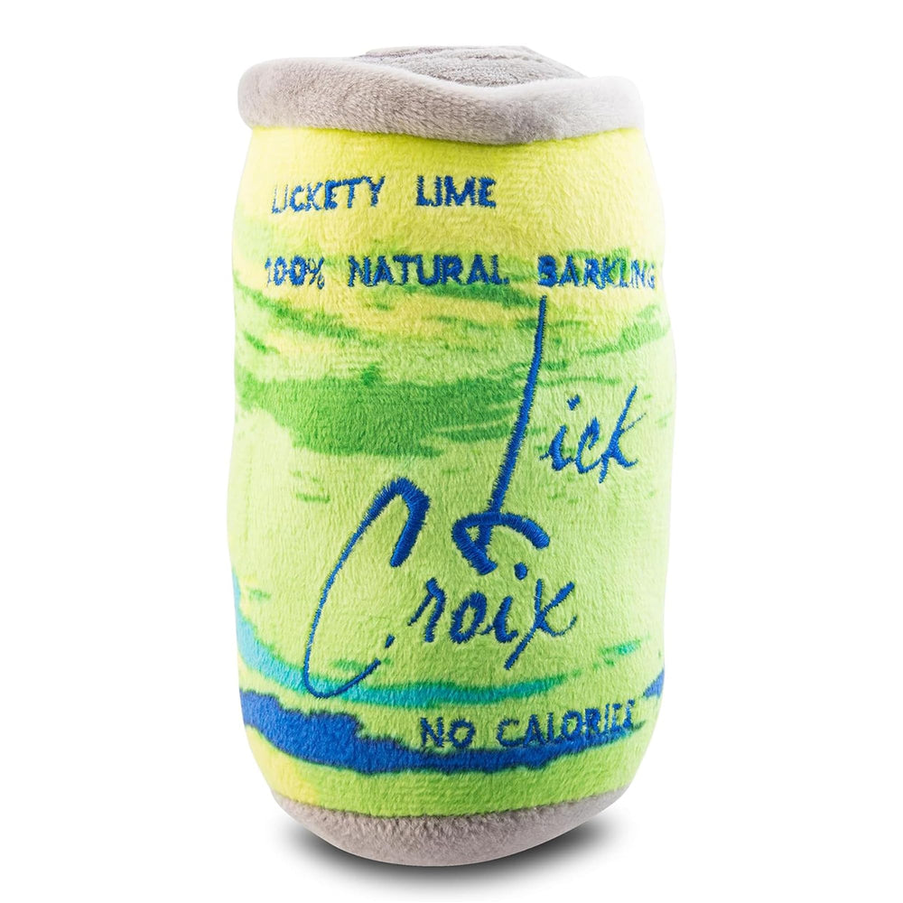 Haute Diggity Dog LickCroix Barkling Water Lickety Lime toy front view for interactive play.