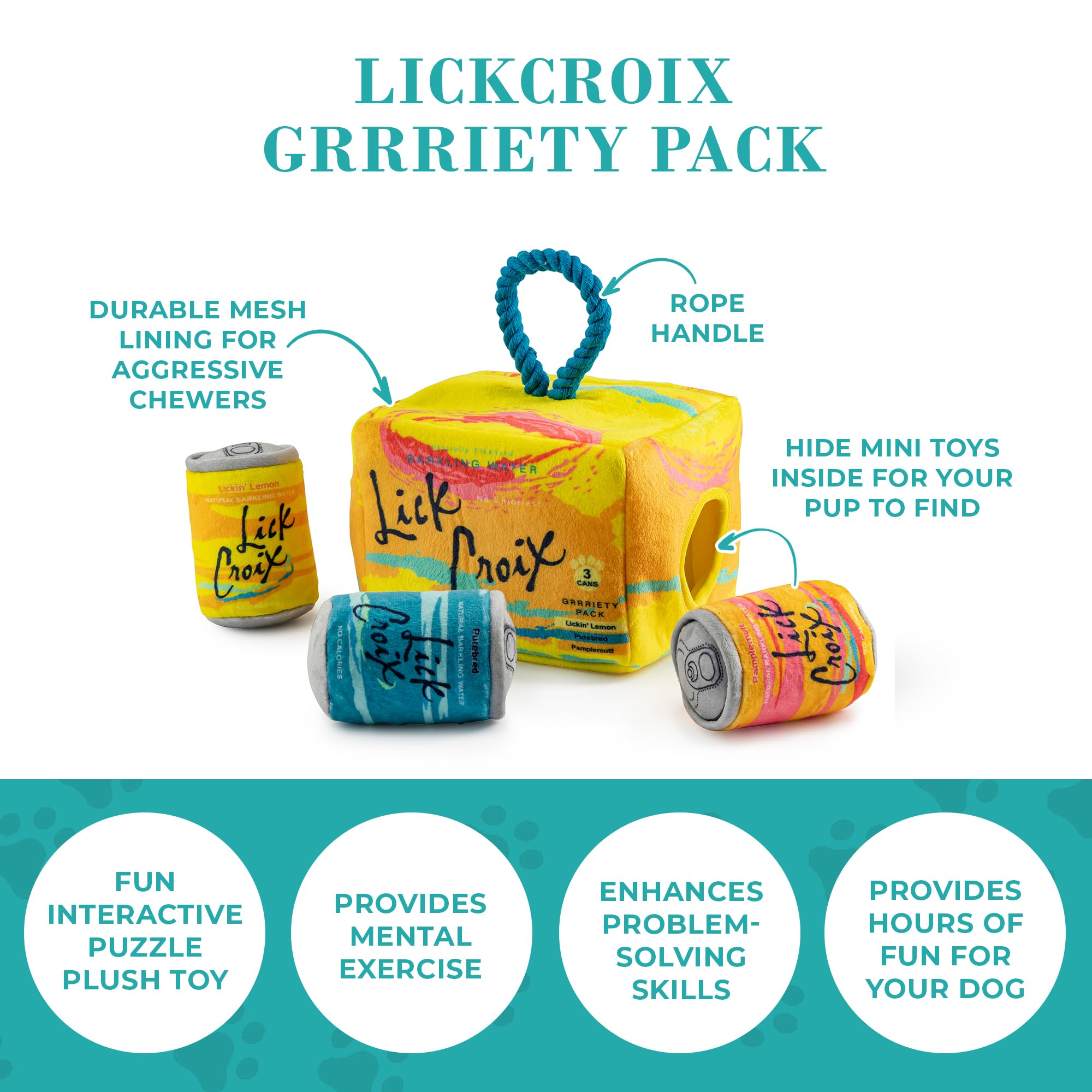 Haute Diggity Dog LickCroix Grrriety Pack stylish design for show-ready dog toys.