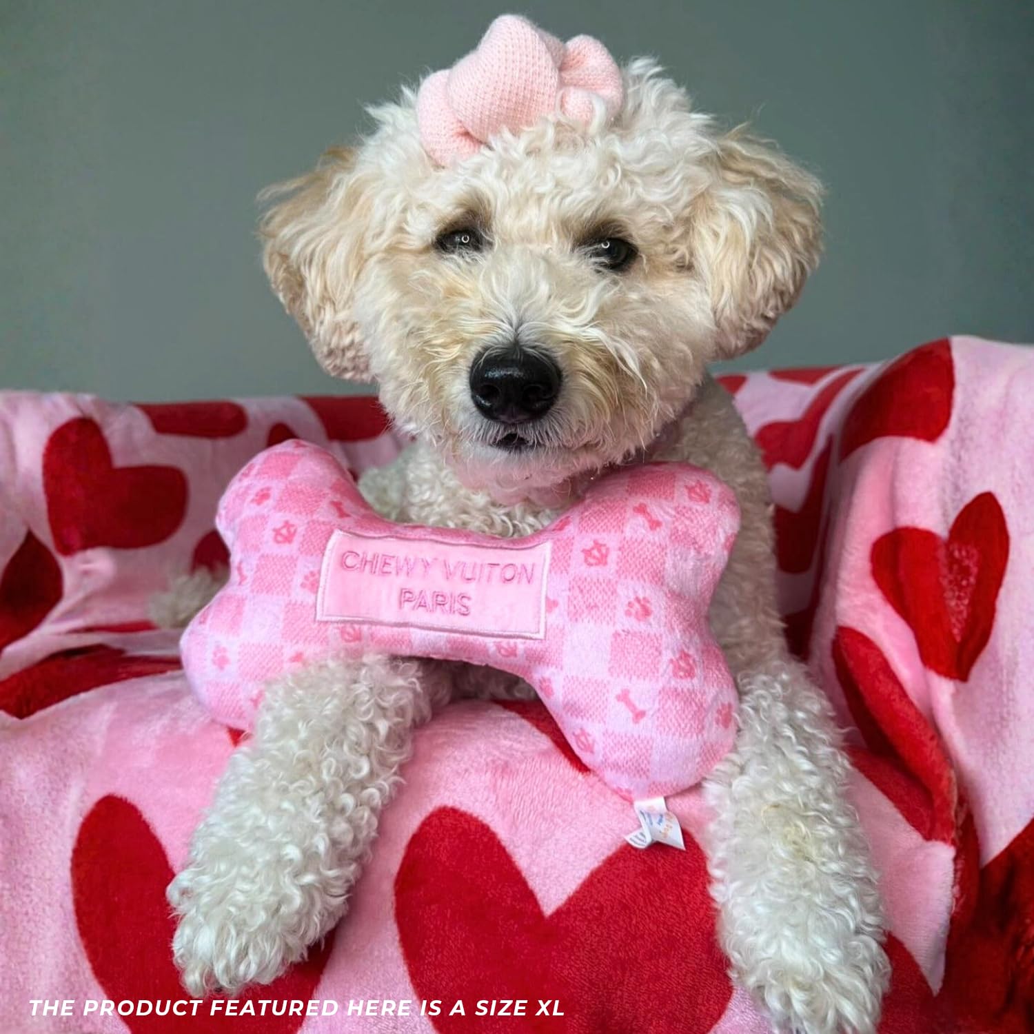 Haute Diggity Dog Machine-washable pink checker toy stays fresh and ready for fetch