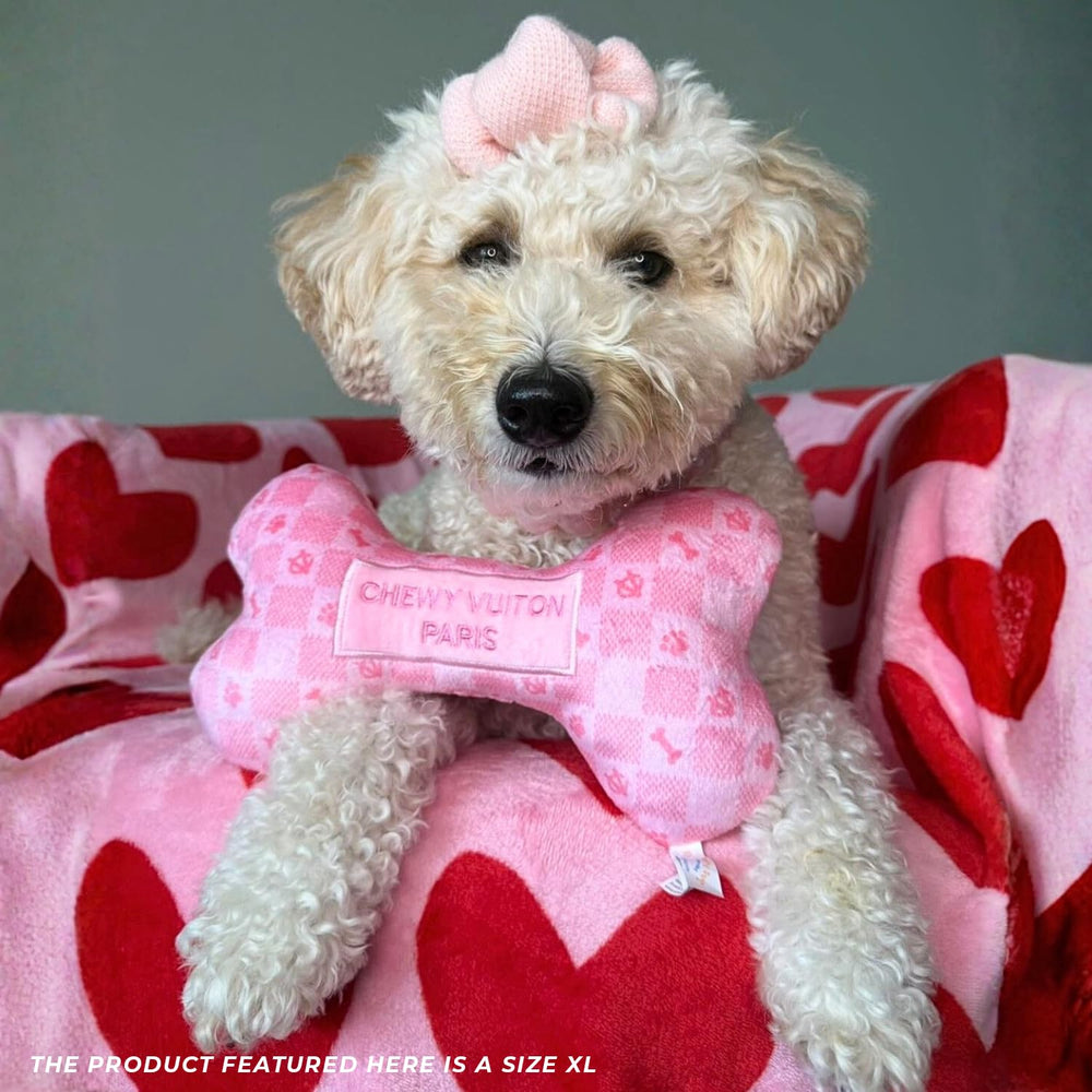 Haute Diggity Dog Machine-washable pink checker toy stays fresh and ready for fetch