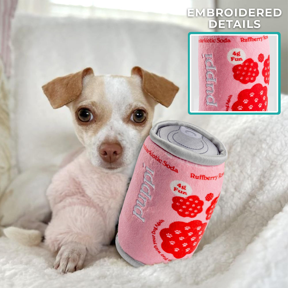 Haute Diggity Dog Puppi Ruffberry Rosé machine-washable toy for easy cleaning.