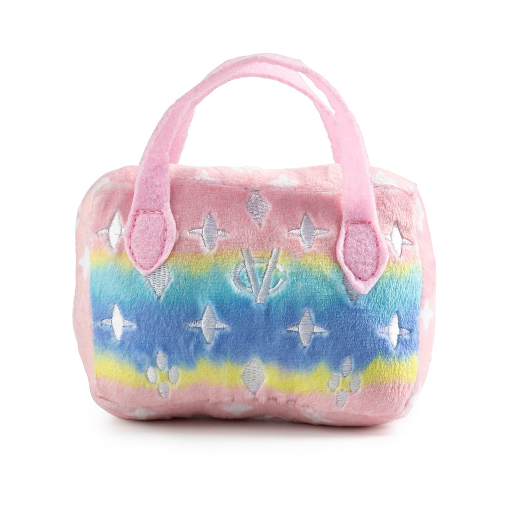 Haute Diggity Dog pink ombre handbag side view highlights embroidery and style