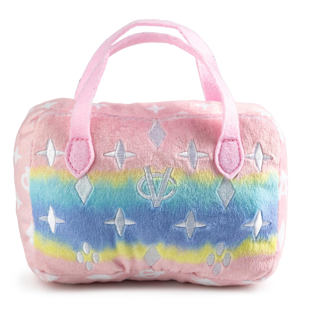 Haute Diggity Dog Pink Ombre Chewy Vuiton Handbag side view bright playtime appeal