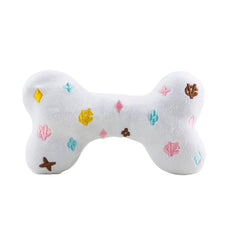 Haute Diggity Dog plush designer toy with white monogram design for cuddly fashion fun.