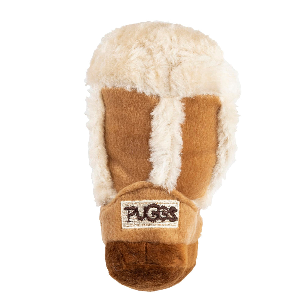 Embroidered detailing on Pugg Boot adds chic dog toy charm.