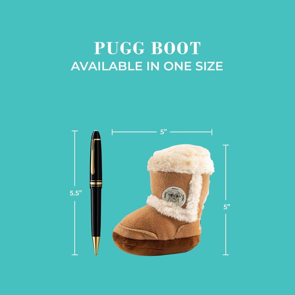 Machine-washable Pugg Boot design keeps toys clean between adventures.