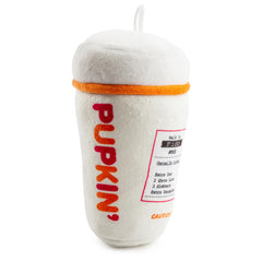 Haute Diggity Dog Pupkin Donuts cup plush with embroidered details for added style.