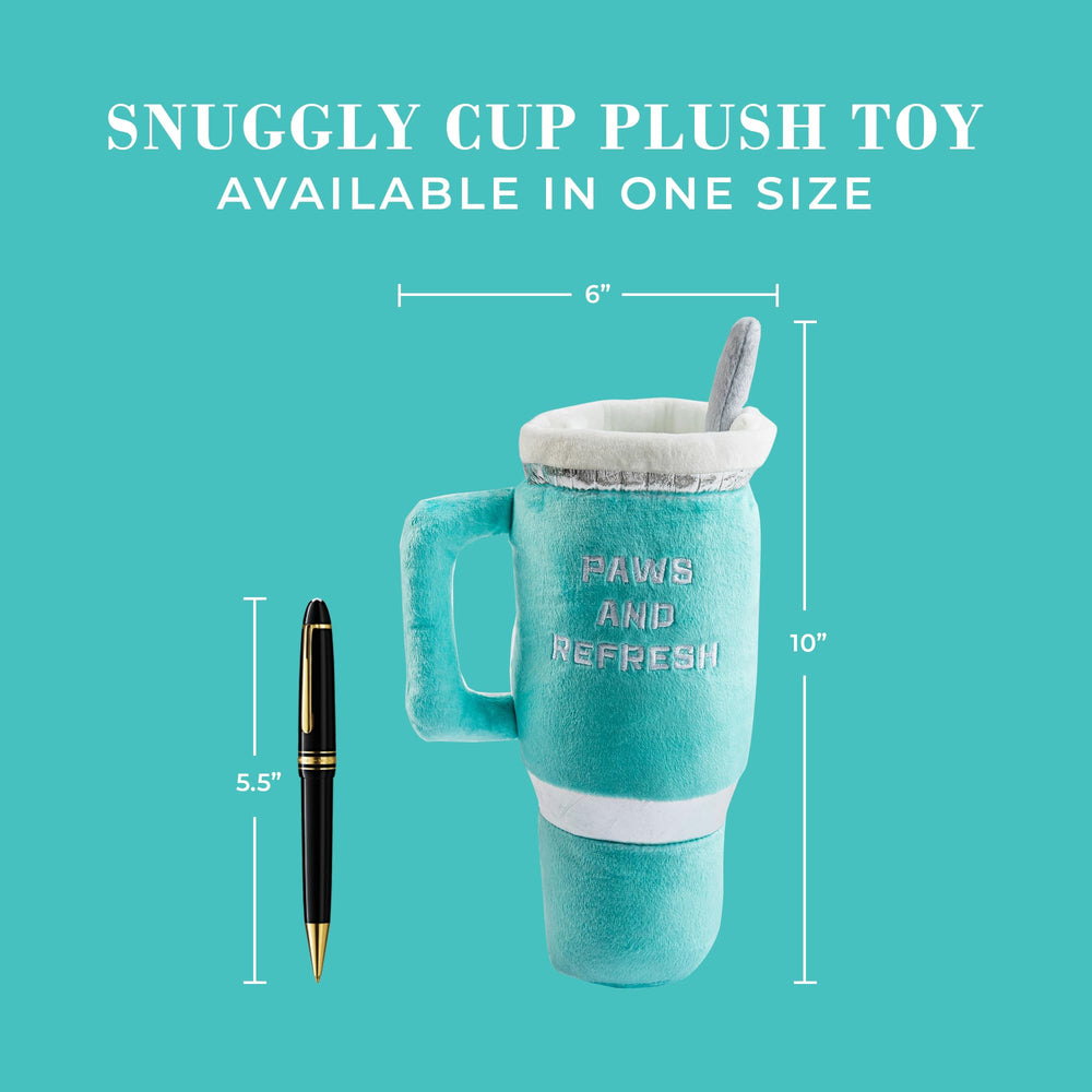 Haute Diggity Dog Snuggly Cup back reads Paws and Refresh.