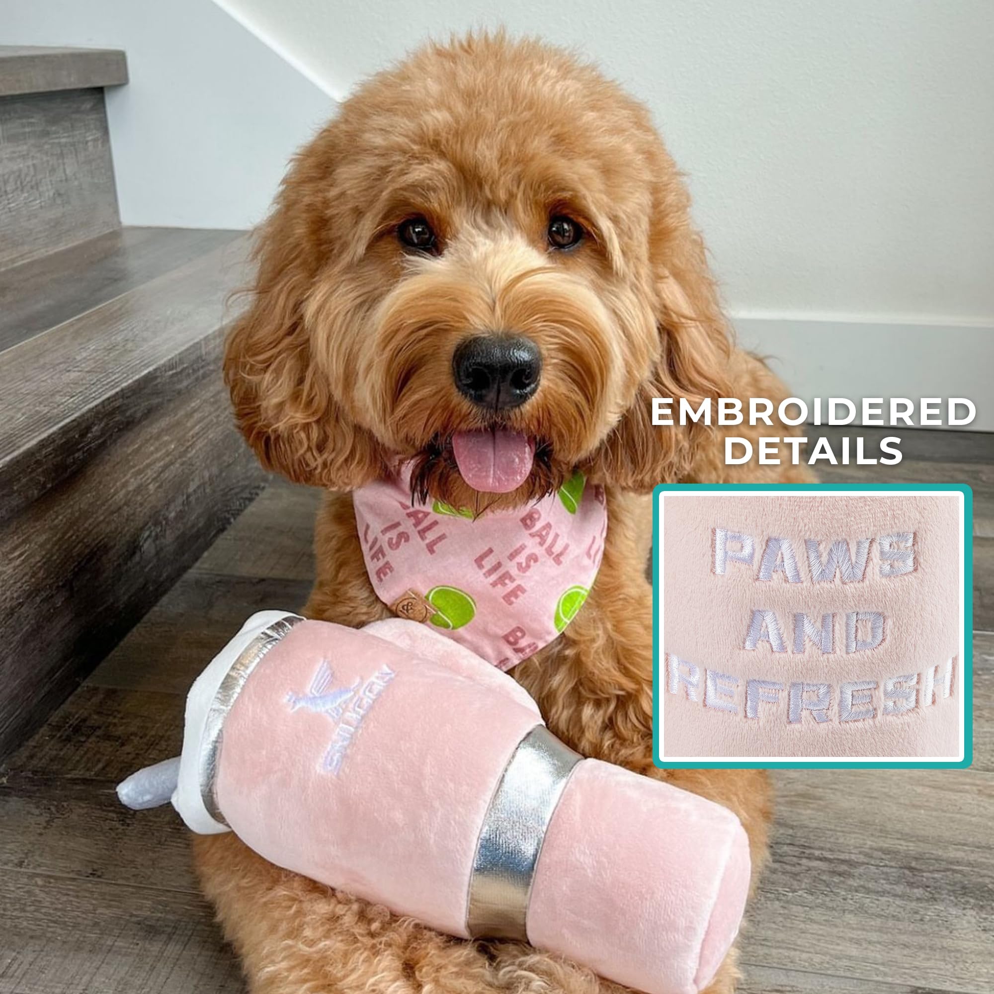 Haute Diggity Dog Snuggly Cup soft plush material stands up to enthusiastic fetch