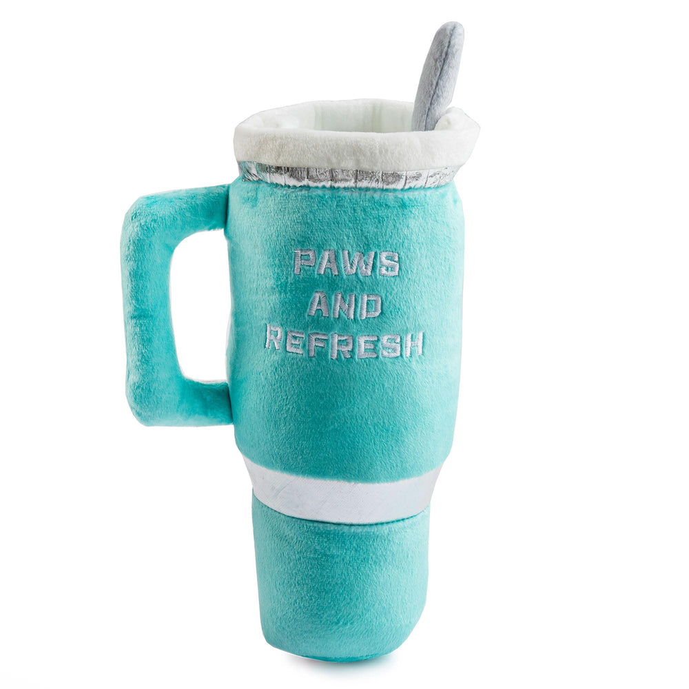 Haute Diggity Dog Snuggly Cup squeaker engages dogs during play.