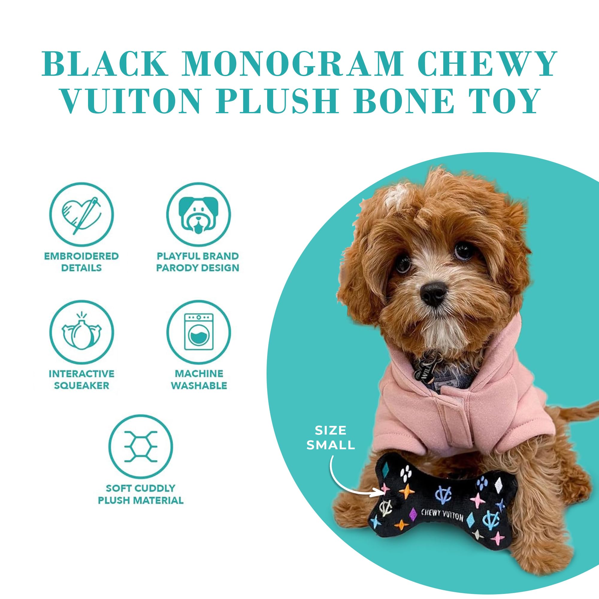 Haute Diggity Dog plush toy uses soft premium material for cuddly playtime and gentle chewer-friendly fun.