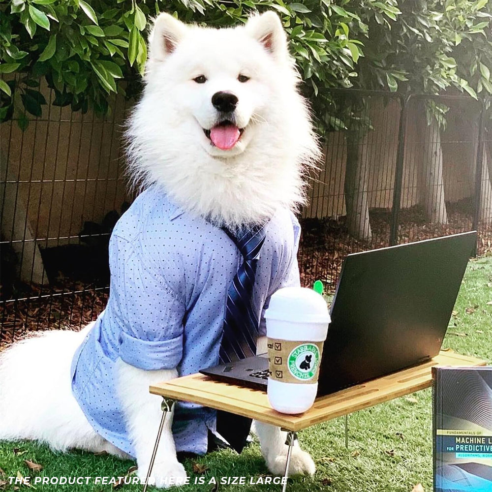 Puppy play-friendly Coffee Cup design supports cuddling and gentle chews