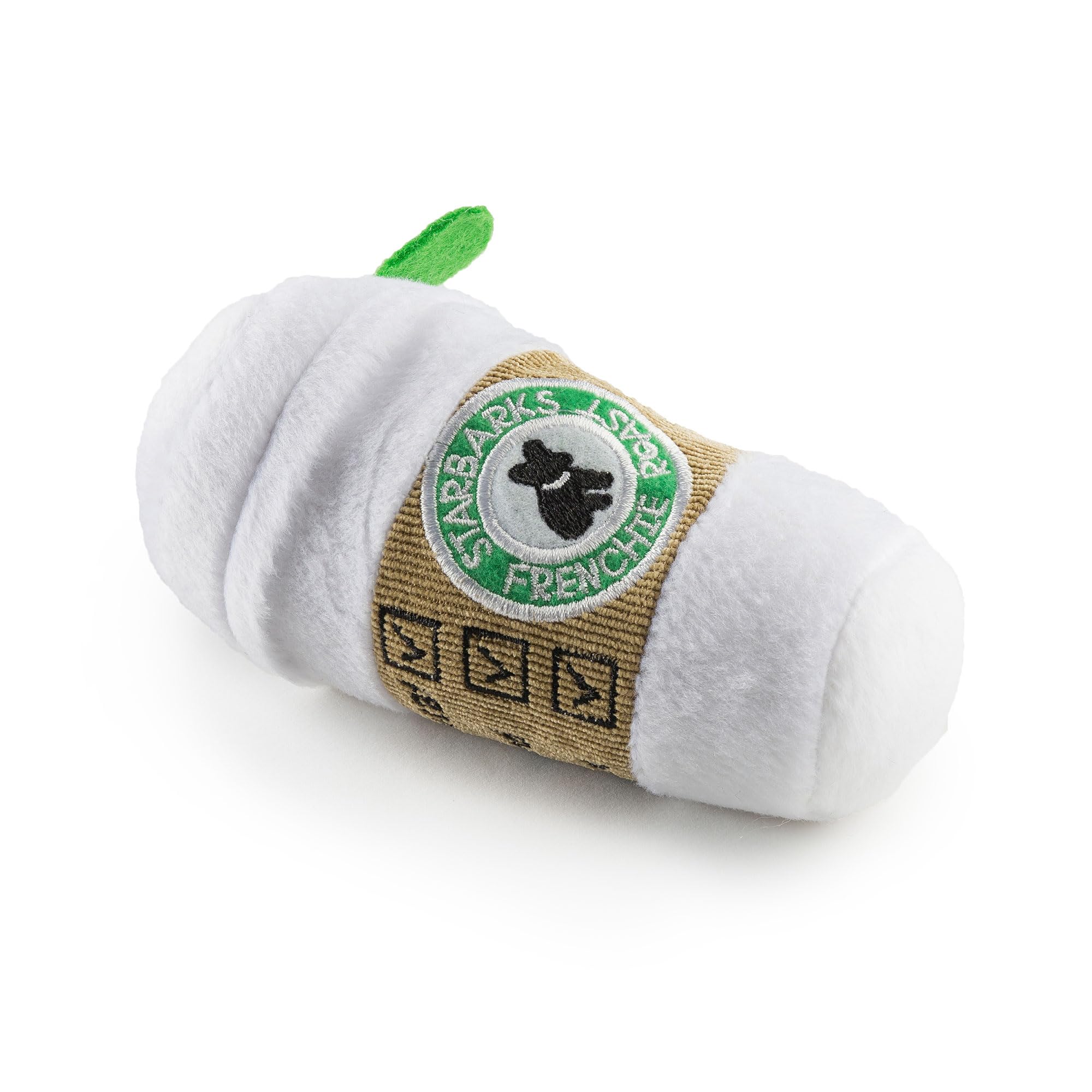Haute Diggity Dog Starbarks Coffee Cup sleeve detail sparks stylish toy appeal
