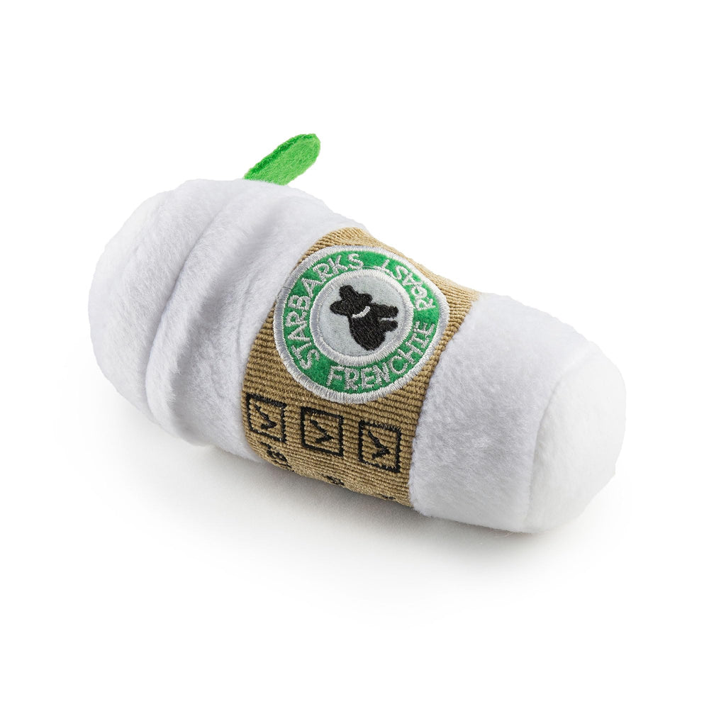 Haute Diggity Dog Starbarks Coffee Cup sleeve detail sparks stylish toy appeal