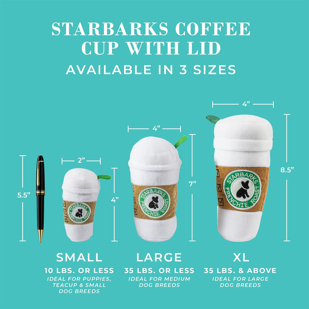 Haute Diggity Dog Starbarks Coffee Cup XL plush texture ideal for cuddling.