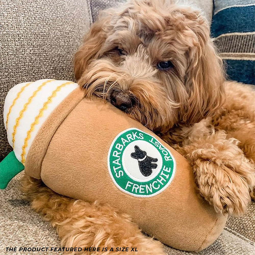Soft premium plush texture of Starbarks Frappawcino for comfortable play