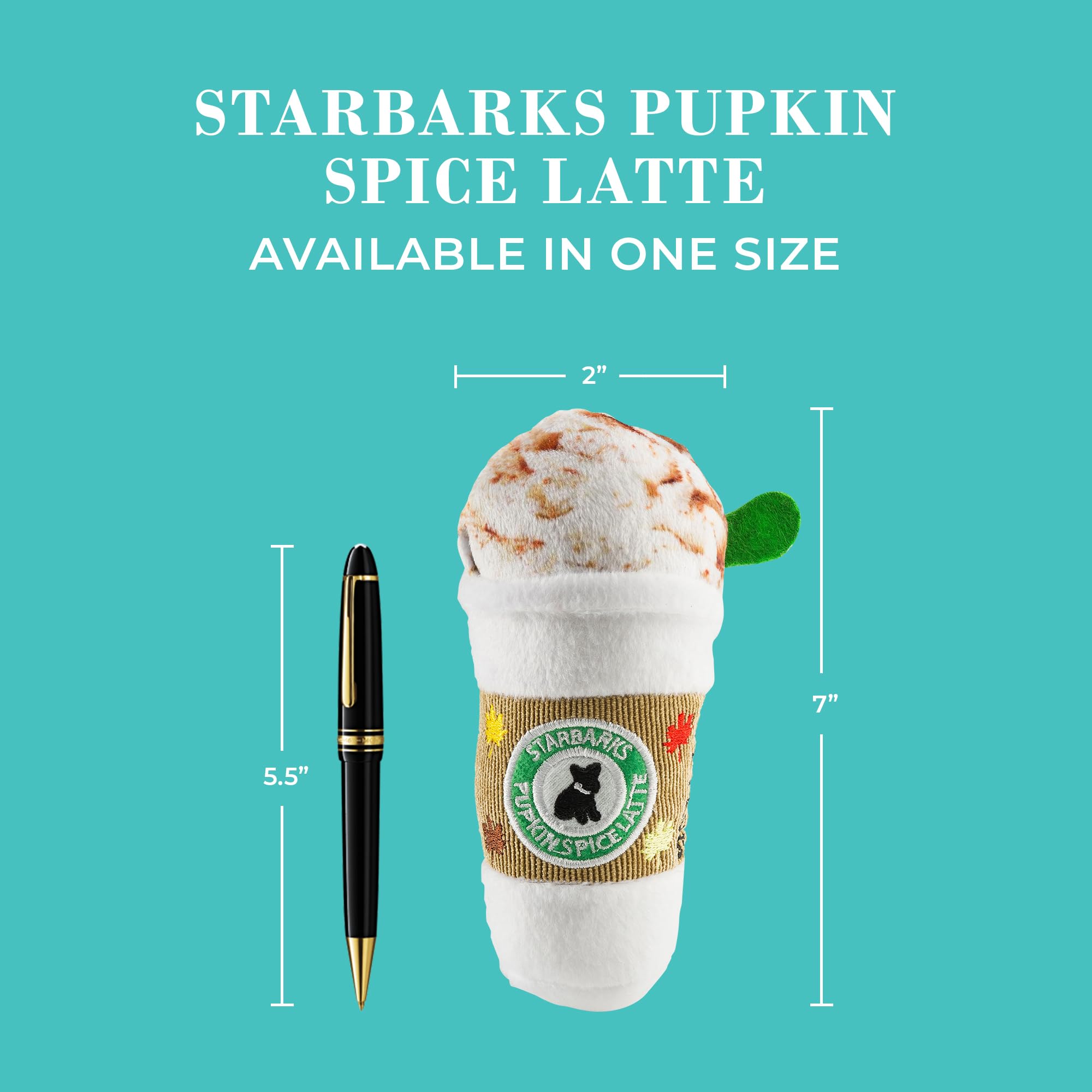 Starbarks Pupkin Spice Latte embroidery details add decorative detail