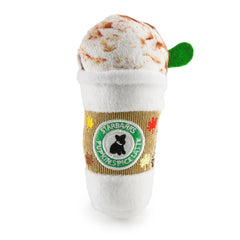 Starbarks Pupkin Spice Latte toy front view for engaging fetch sessions